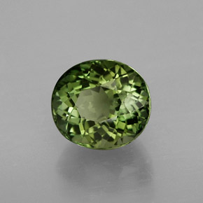 Tourmaline vert naturelle coupe ovale, 1,94 ct, VVS