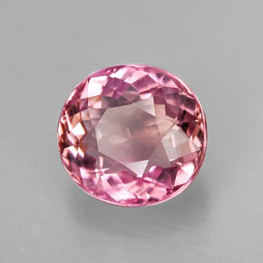 Tourmaline rose naturelle coupe ovale, 2,38 ct, VS