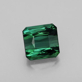 Tourmaline vert naturelle taille émeraude, 1,84 ct, VVS