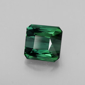 Tourmaline vert naturelle taille émeraude, 1,84 ct, VVS
