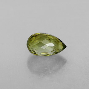 Tourmaline vert naturelle briolette, 0,72 ct, VS-SI