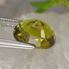Tourmaline vert naturelle coupe ovale, 1,59 ct, VVS-VS