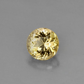 Tourmaline jaune naturelle coupe roude, 0,82 ct, VVS