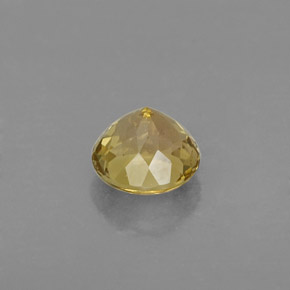 Tourmaline jaune naturelle coupe roude, 0,82 ct, VVS