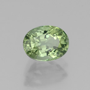 Tourmaline vert naturelle coupe ovale, 1,05 ct, VVS