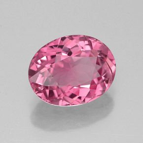 Tourmaline rose naturelle coupe ovale, 1,46 ct, VVS-VS