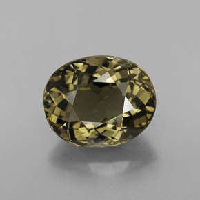 Tourmaline vert naturelle coupe ovale, 3,23 ct, VVS