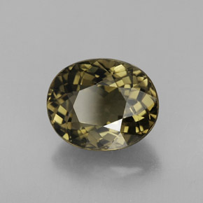Tourmaline vert naturelle coupe ovale, 3,23 ct, VVS