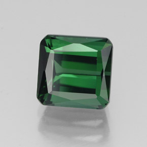 Tourmaline vert naturelle taille émeraude, 2,08 ct, VVS