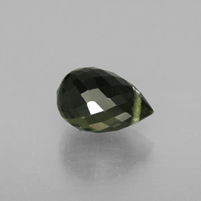 Tourmaline vert naturelle briolette, 1,14 ct, VS