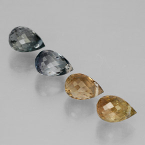 Achetez naturel 3,54ct multicolore tourmaline gems, briolette, en provenance mozambique chez gemselect. en stock, livraison internationale!