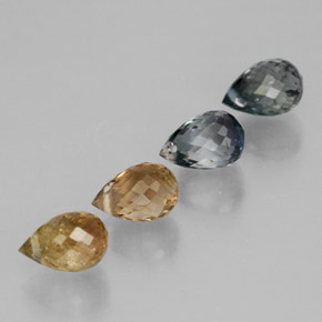 Achetez naturel 3,54ct multicolore tourmaline gems, briolette, en provenance mozambique chez gemselect. en stock, livraison internationale!