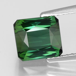 Tourmaline vert naturelle taille émeraude, 2,01 ct, VVS-VS