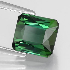 Tourmaline vert naturelle taille émeraude, 2,01 ct, VVS-VS