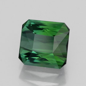Tourmaline vert naturelle taille émeraude, 1,89 ct, VVS-VS