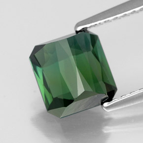 Tourmaline vert naturelle taille émeraude, 1,89 ct, VVS-VS
