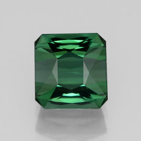 Tourmaline vert naturelle taille émeraude, 1,67 ct, VVS-VS