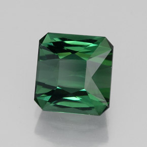 Tourmaline vert naturelle taille émeraude, 1,67 ct, VVS-VS