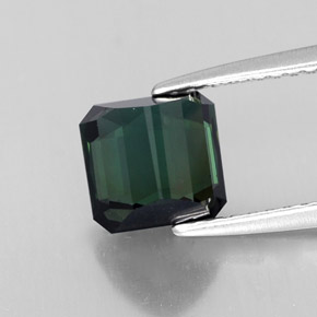 Tourmaline vert naturelle taille émeraude, 2,06 ct, VVS