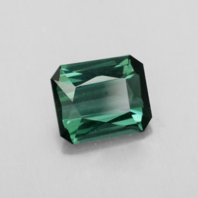Tourmaline vert naturelle taille émeraude, 1,53 ct, VVS