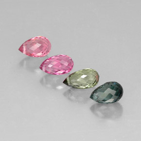 Achetez naturel ct multicolore tourmaline gems, briolette, en provenance mozambique chez gemselect. en stock, livraison internationale!