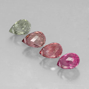 Achetez naturel ct multicolore tourmaline gems, briolette, en provenance mozambique chez gemselect. en stock, livraison internationale!