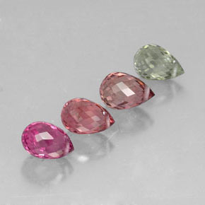 Achetez naturel ct multicolore tourmaline gems, briolette, en provenance mozambique chez gemselect. en stock, livraison internationale!