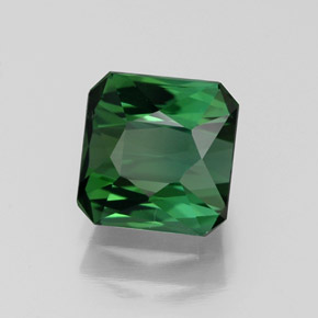 Tourmaline vert naturelle taille émeraude, 1,77 ct, VVS