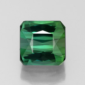 Tourmaline vert naturelle taille émeraude, 1,77 ct, VVS