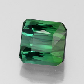 Tourmaline vert naturelle taille émeraude, 1,77 ct, VVS