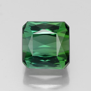 Tourmaline vert naturelle taille émeraude, 1,84 ct, VVS