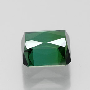 Tourmaline vert naturelle taille émeraude, 1,84 ct, VVS