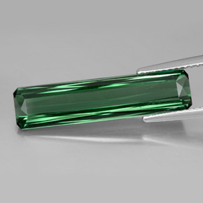 Tourmaline vert naturelle taille émeraude, 5,50 ct, VVS-VS