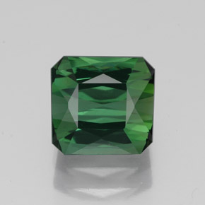 Tourmaline vert naturelle taille émeraude, 1,89 ct, VVS-VS