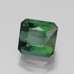 Tourmaline vert naturelle taille émeraude, 1,89 ct, VVS-VS