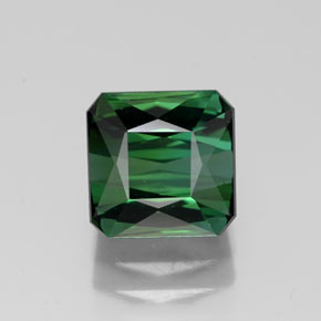 Tourmaline vert naturelle taille émeraude, 2,50 ct, VVS