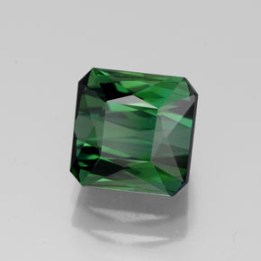 Tourmaline vert naturelle taille émeraude, 2,50 ct, VVS