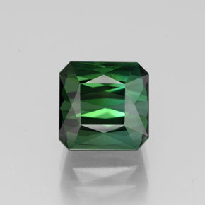 Tourmaline vert naturelle taille émeraude, 2,27 ct, VVS