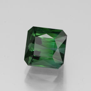 Tourmaline vert naturelle taille émeraude, 2,27 ct, VVS