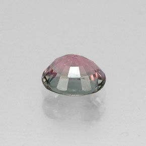Tourmaline multicolore naturelle coupe ovale, 0,85 ct, VVS
