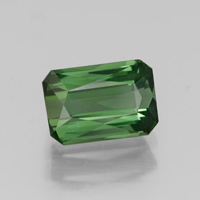 Tourmaline vert naturelle taille émeraude, 1,00 ct, VVS-VS