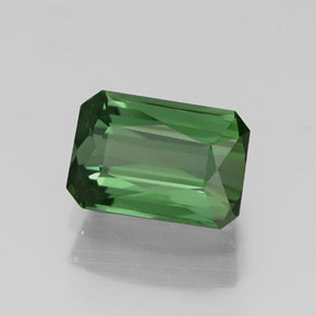Tourmaline vert naturelle taille émeraude, 1,00 ct, VVS-VS