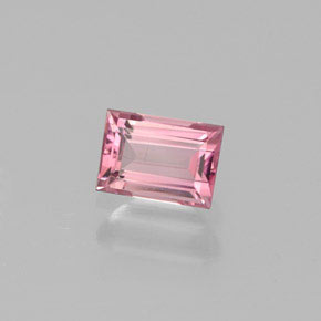 Tourmaline rose naturelle baguette, 0,42 ct, VVS