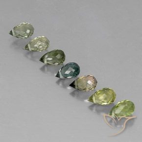 3.11ctw Naturel Multicolore Tourmaline, Briolette, VS