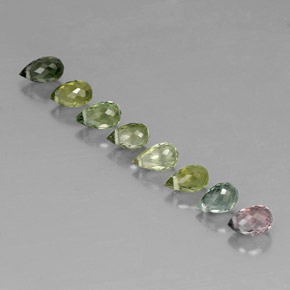 Achetez naturel ct multicolore tourmaline gems, briolette, en provenance mozambique chez gemselect. en stock, livraison internationale!