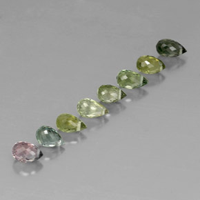 Achetez naturel ct multicolore tourmaline gems, briolette, en provenance mozambique chez gemselect. en stock, livraison internationale!