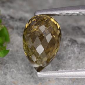 Tourmaline multicolore naturelle briolette, 1,36 ct, SI