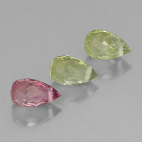 Achetez naturel ct multicolore tourmaline gems, briolette, en provenance mozambique chez gemselect. en stock, livraison internationale!