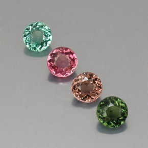 Achetez naturel ct multicolore tourmaline gems, coupe roude, en provenance mozambique chez gemselect. en stock, livraison internationale!