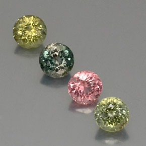 Achetez naturel ct multicolore tourmaline gems, coupe roude, en provenance mozambique chez gemselect. en stock, livraison internationale!